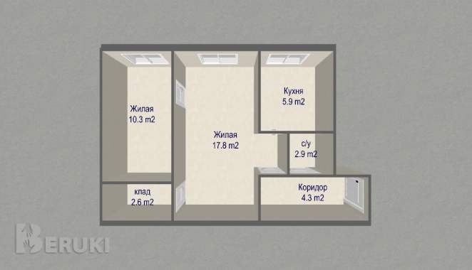 2х- комнатная квартира п. Новоколосово 3