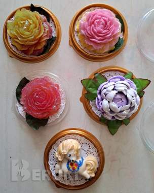 Цветок в купольной упаковке-сувенирное мыло на подарок 0