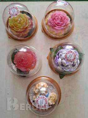 Цветок в купольной упаковке-сувенирное мыло на подарок 1