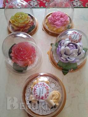 Цветок в купольной упаковке-сувенирное мыло на подарок 2