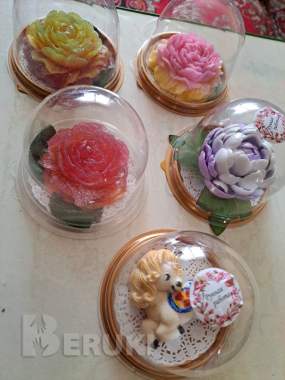 Цветок в купольной упаковке-сувенирное мыло на подарок 3