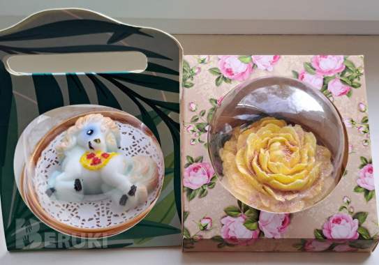 Цветок в купольной упаковке-сувенирное мыло на подарок 4