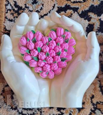 Ладони, новые, ручная работа из гипса в форме рук + ароматное мыло 0