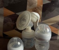 Ручной молокоотсос и бутылочка philips