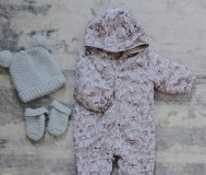 0-3мес / 62см комбинезон весна и шапочка с варежками