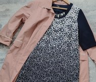 Красивое прямое платье-футляр и плащ bugalux