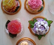 Цветок в купольной упаковке-сувенирное мыло на подарок