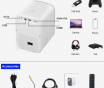 Проектор r15 full hd miracast 6800 лм и холст 100