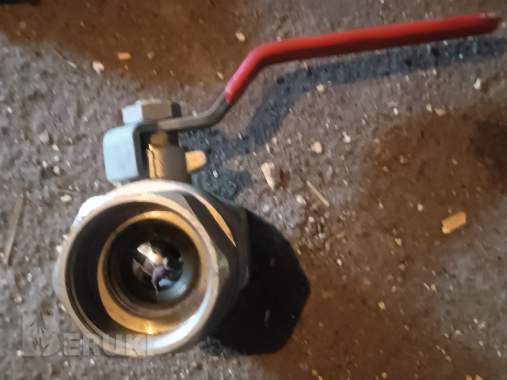 Кран шаровый прямой dn32 pn20 1 ¼ латунь ручка 2