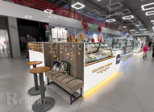 Итальянское мороженое gelateria plombir и кофе. 1