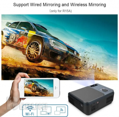 Проектор r15 full hd miracast 6800 лм и холст 100 2