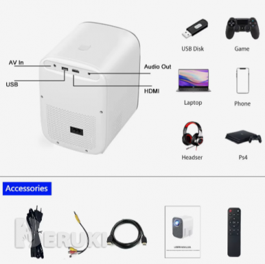 Проектор r15 full hd miracast 6800 лм и холст 100 4