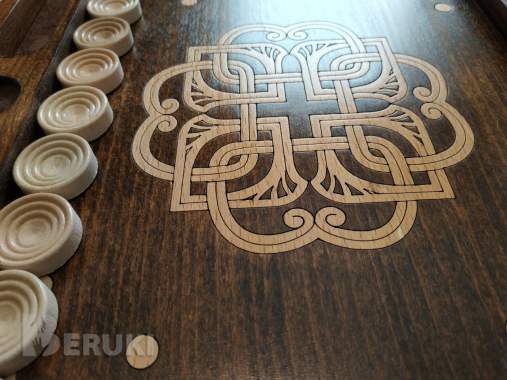 Шахматы и нарды 2в1 ручная работа 5