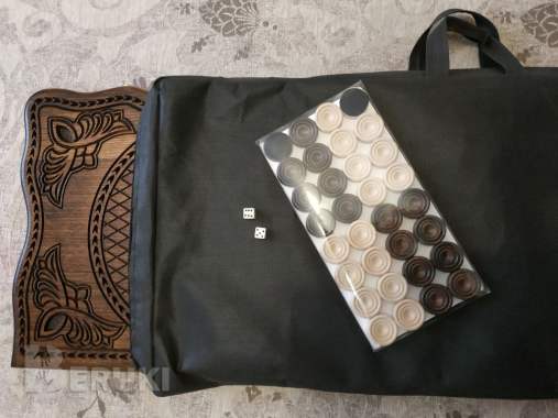 Шахматы и нарды 2в1 ручная работа 6