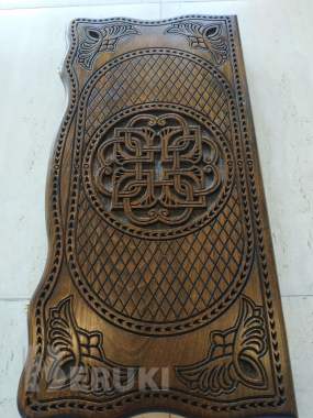 Шахматы и нарды 2в1 ручная работа 7