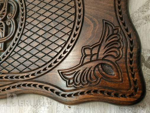 Шахматы и нарды 2в1 ручная работа 9