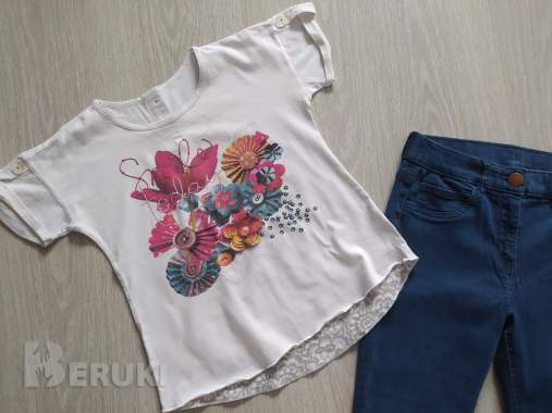 Майка 8 марта и джинсы george на 10лет/140см 1