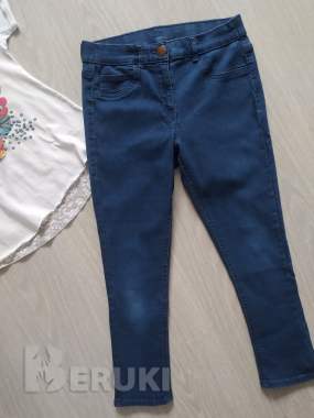 Майка 8 марта и джинсы george на 10лет/140см 2