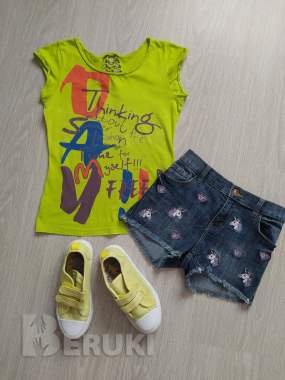 Майка bell bimbo и шорты gloria jeans 11-12лет/146-152см + кеды kedini на 34р-р 0