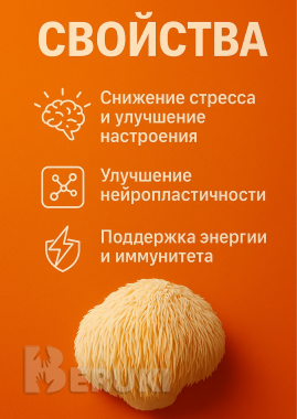 Ежовик гребенчатый мицелий 500мг и бакопа монье 100мг 1