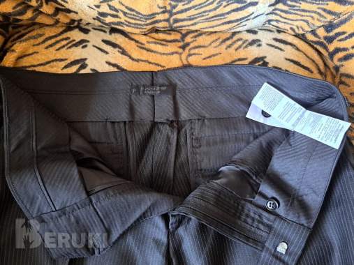 Брюки мужские черные в тонкую полоску, р. 50-52, новые, импортные 5