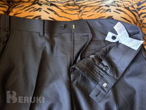 Брюки мужские черные в тонкую полоску, р. 50-52, новые, импортные 6