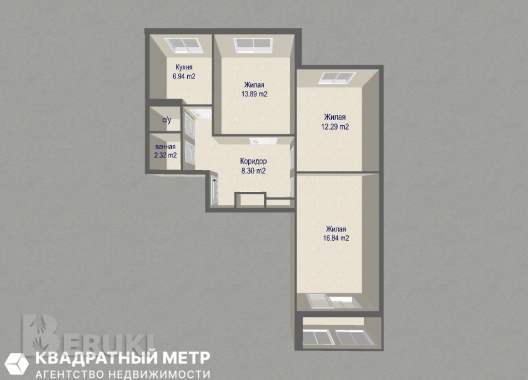 3-комнатная квартира по ул. Якубова 23