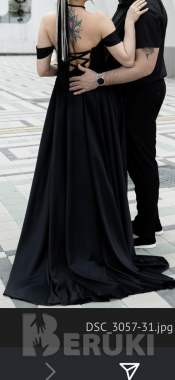 Стильное черное свадебное платье от дизайнера наталья минина 1