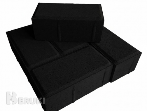 Тротуарная плитка кирпичик 198*98*80мм (черная)