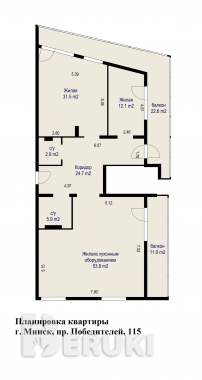 Продается видовая квартира с собственной закрытой терассой, расположенная в прем 24