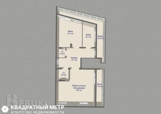 Продается видовая квартира с собственной закрытой терассой, расположенная в прем 25