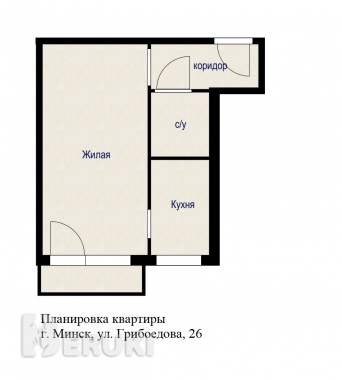 1- комнатная квартира по ул. Грибоедова 16