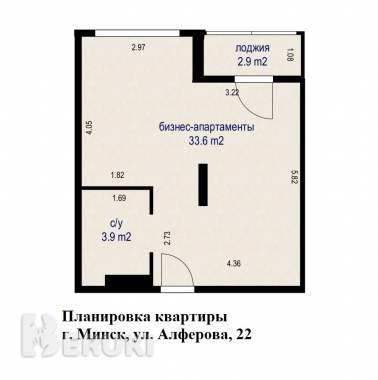 Бизнес - апартаменты с лоджией жк минск-мир 10