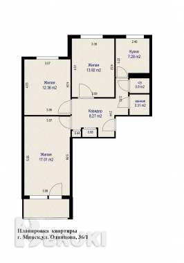 3-комнатная квартира по ул. Одинцова 19