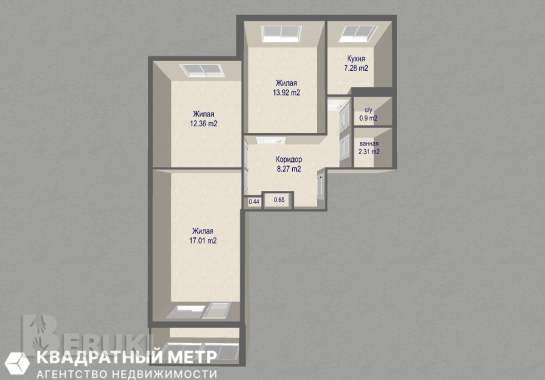 3-комнатная квартира по ул. Одинцова 20