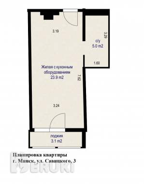 Уютная квартира-студия в доме александрия. 0