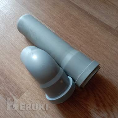 Колено и труба канализации (dn 50, угол 90) 5