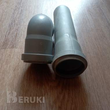 Колено и труба канализации (dn 50, угол 90) 6