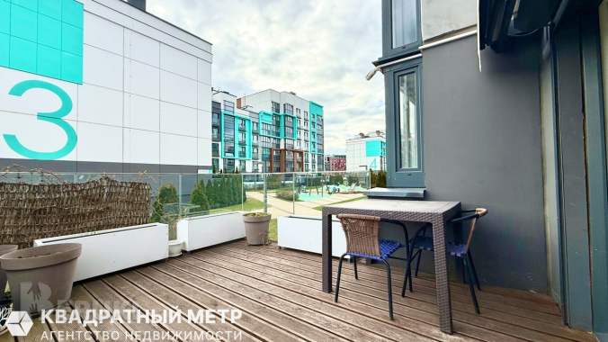 2-комнатная квартира 43. 9м2 с собственной террасой в «новой боровой», небесная 2 4