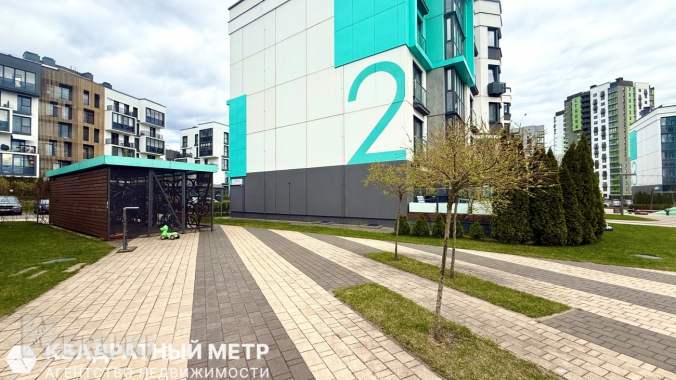 2-комнатная квартира 43. 9м2 с собственной террасой в «новой боровой», небесная 2 13