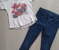 Майка 8 марта и джинсы george на 10лет/140см