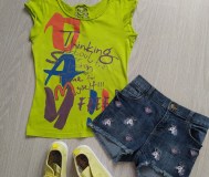Майка bell bimbo и шорты gloria jeans 11-12лет/146-152см + кеды kedini на 34р-р
