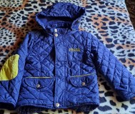 Куртка синяя с желтыми вставками prada на мальчика 5-6лет, р. 104-116, бу