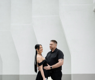 Стильное черное свадебное платье от дизайнера наталья минина