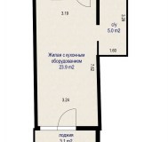 Уютная квартира-студия в доме александрия.