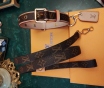Ошейник lv louis vuitton с поводком (точная копия)