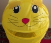 Корзина-котенок для игрушек, новая, желтого цвета,