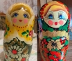 Матрешка-сувенир-2шт, деревянная