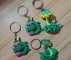 Брелки дракончик и змейка, новые-4шт