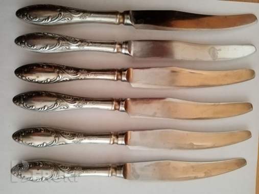 Столовые ножи мельхиоровые 0